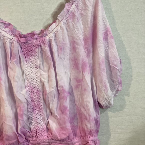 Relaxx Shirt Women’s Plus Size 3XL Purple  Embroidered Top 100% Rayon - Picture 6 of 10